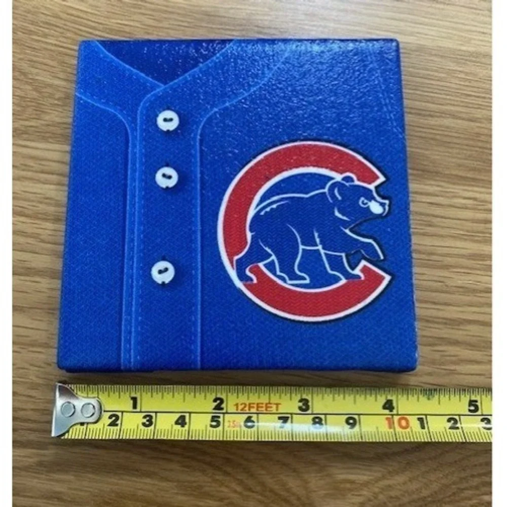 MLB Chicago Cubs Coasters Set of 4 Blue Good Jersey Design Cork Backing 4x4